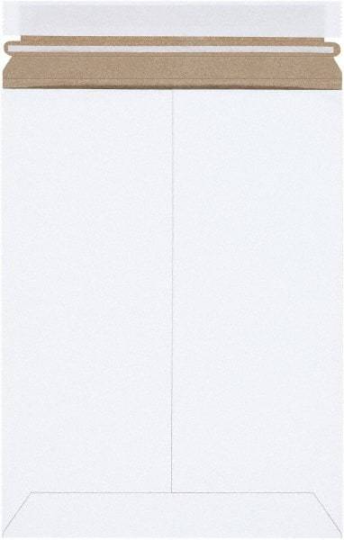 Made in USA - 11-1/2" Long x 9" Wide Peel-Off Self-Seal Flat Mailer - White - USA Tool & Supply