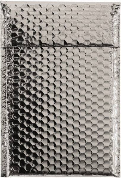Made in USA - 11" Long x 7-1/2" Wide Peel-Off Self-Seal Bubble Mailer - Silver - USA Tool & Supply
