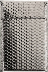 Made in USA - 11" Long x 7-1/2" Wide Peel-Off Self-Seal Bubble Mailer - Silver - USA Tool & Supply