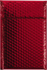 Made in USA - 11" Long x 7-1/2" Wide Peel-Off Self-Seal Bubble Mailer - Red - USA Tool & Supply