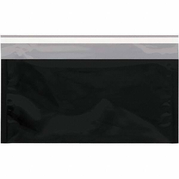 Value Collection - 10-1/4" Long x 6-1/4" Wide Peel-Off Self-Seal Metallic Mailer - Black - USA Tool & Supply