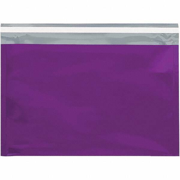 Value Collection - 12-3/4" Long x 9-1/2" Wide Peel-Off Self-Seal Metallic Mailer - Purple - USA Tool & Supply