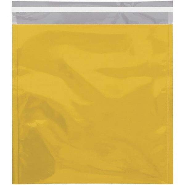 Value Collection - 13" Long x 10-3/4" Wide Peel-Off Self-Seal Metallic Mailer - Gold - USA Tool & Supply