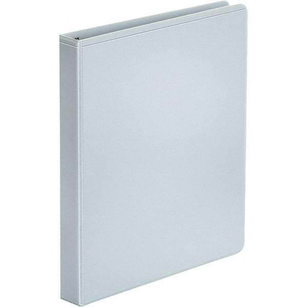 UNIVERSAL - 175 Sheet Capacity, 8-1/2 x 11", View Ring Binder - Polypropylene, White - USA Tool & Supply