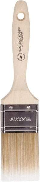 Wooster Brush - 2" Flat Polyester Varnish Brush - 2-11/16" Bristle Length, 4-9/16" Wood Beavertail Handle - USA Tool & Supply