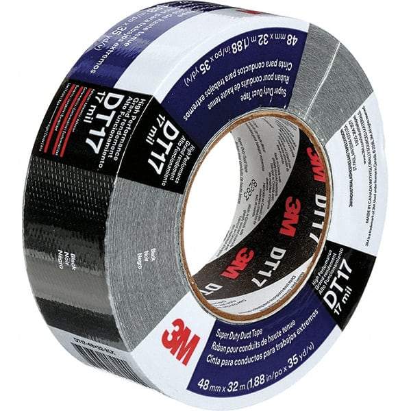 3M - 2" x 54.8m Silver Duct Tape - 8 mil, Rubber Adhesive, Polyethylene Film Backing, Series DT8 - USA Tool & Supply