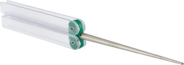 DMT - 9-1/2" OAL Very Fine Knife Sharpener Diamond File - 1/4" Wide x 1/16" Thick, 4-3/16 LOC, Green, 1,200 Grit - USA Tool & Supply