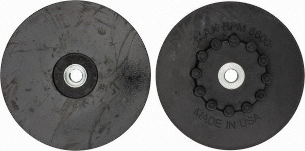 Made in USA - 7" Diam Quick-Change Disc Backing Pad - Soft Density, 8,600 RPM, Speed-Lok Compatible - USA Tool & Supply