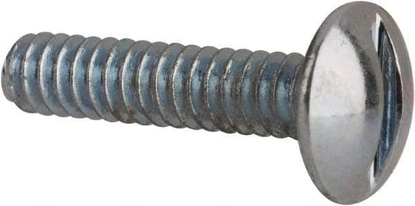Value Collection - #4-40 UNC, 1/2" Length Under Head Slotted Drive Machine Screw - Truss Head, Grade J82 Steel, Zinc-Plated Finish, Without Washer - USA Tool & Supply