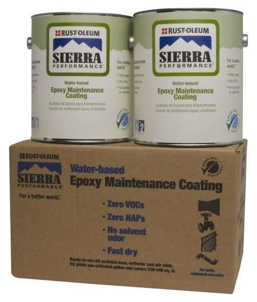 Rust-Oleum - 1 Gal Safety Red Water-Based Epoxy - 230 to 340 Sq Ft/Gal Coverage - USA Tool & Supply