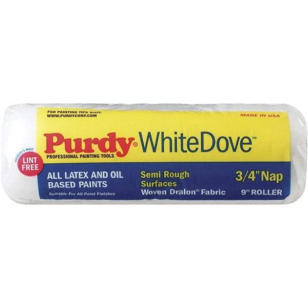 Purdy - 3/4" Nap, 9" Wide Paint General Purpose Roller Cover - Semi-Rough Texture, Dralon - USA Tool & Supply