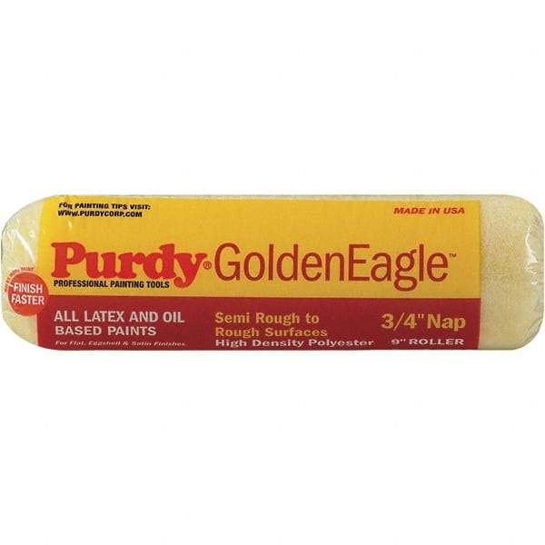 Purdy - 3/4" Nap, 9" Wide Paint General Purpose Roller Cover - Semi-Rough Texture, Synthetic Knit - USA Tool & Supply