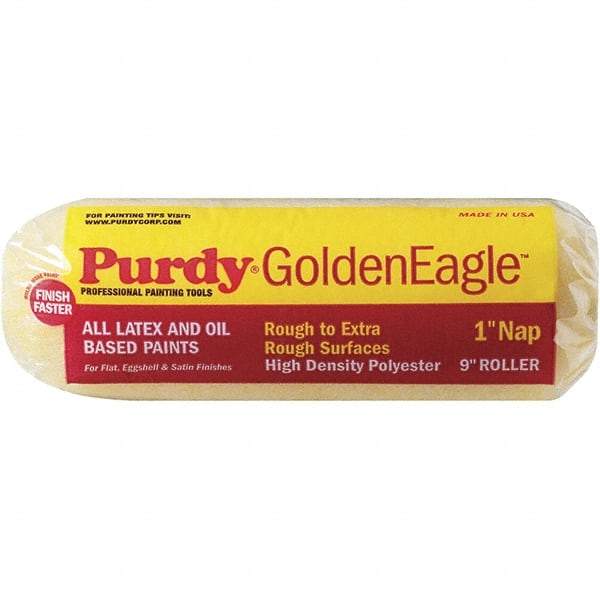 Purdy - 1" Nap, 9" Wide Paint General Purpose Roller Cover - Rough Texture, High Density Polyester - USA Tool & Supply