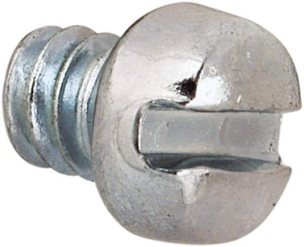 Value Collection - #4-40 UNC, 1/8" Length Under Head Slotted Drive Machine Screw - Fillister Head, Grade J82 Steel, Zinc-Plated Finish, Without Washer - USA Tool & Supply