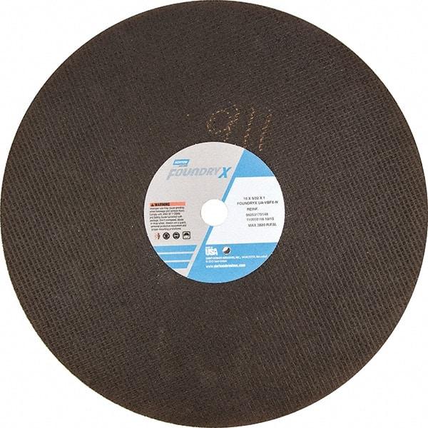 Norton - 16" Aluminum Oxide Cutoff Wheel - 5/32" Thick, 1" Arbor - USA Tool & Supply