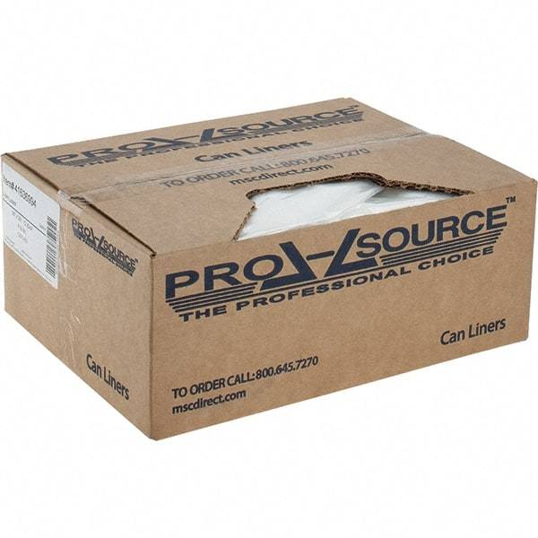 PRO-SOURCE - 24 Gal Capacity, Clear, Linear Low-Denstiy Polyethylene (LLDPE), Hazardous Waste Bag - 4 mil Thick x 18" Wide x 30" High, Flat Pack - USA Tool & Supply