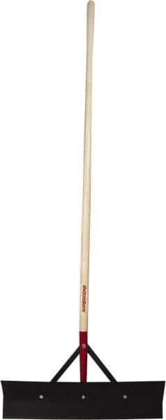 Razor-Back - Stiff Steel Straight Scraper - 24" Blade Width x 6" Blade Length, 60" Long Straight Hardwood Handle - USA Tool & Supply