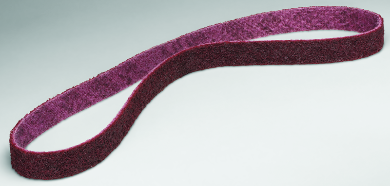 3 x 24" - Medium - Maroon Surface Scotch-Brite Conditioning Belt - USA Tool & Supply