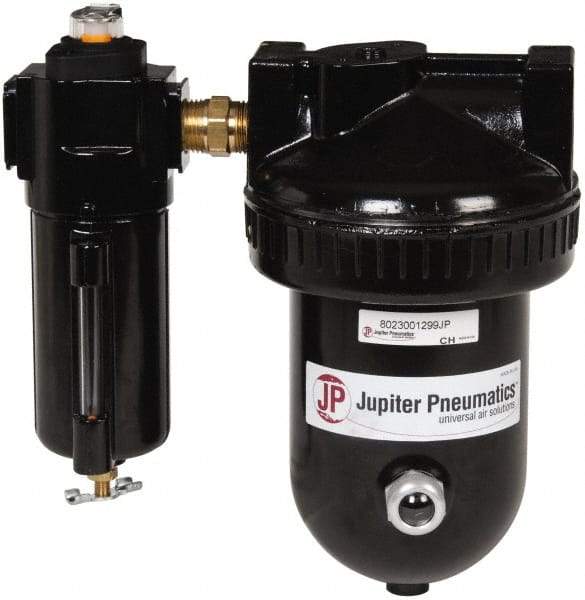PRO-SOURCE - 15 CFM at 100 psi Inlet, 2 Stage Desiccant Dryer - 1/2" NPT Inlet/Outlet x 9" Long x 5-1/2" Wide x 9" High - USA Tool & Supply