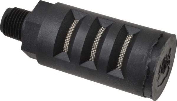 PRO-SOURCE - 1/8 Male NPT, 5/8" Hex, 2-7/64" OAL, Muffler - 150 Max psi, Glass Filled Nylon - USA Tool & Supply