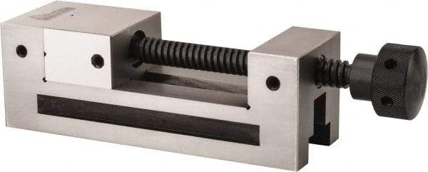 Gibraltar - 2-1/2" Jaw Width, 3" Jaw Opening Capacity, 1-1/4" Jaw Height, Toolmaker's Vise - Flat Jaw, 0.0002" Parallelism, 0.0003" Squareness, 7.4" OAL x 2-1/2" OAH - USA Tool & Supply