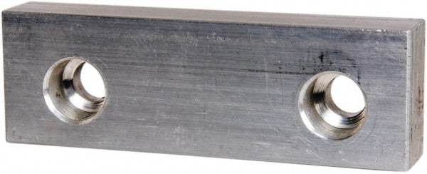 Gibraltar - 4" Wide x 1-1/4" High x 5/8" Thick, Flat/No Step Vise Jaw - Soft, Aluminum, Fixed Jaw, Compatible with 4" Vises - USA Tool & Supply
