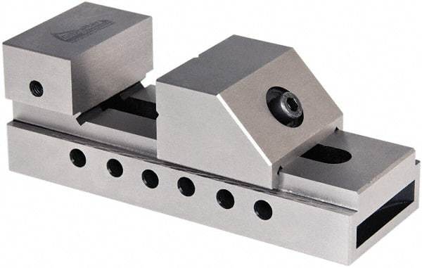 Gibraltar - 2" Jaw Width, 2-3/8" Jaw Opening Capacity, 2-9/16" Jaw Height, Toolmaker's Vise - Flat Jaw, 0.00012" Parallelism, 0.0002" Squareness, 5-1/2" OAL x 1-31/32" OAH - USA Tool & Supply