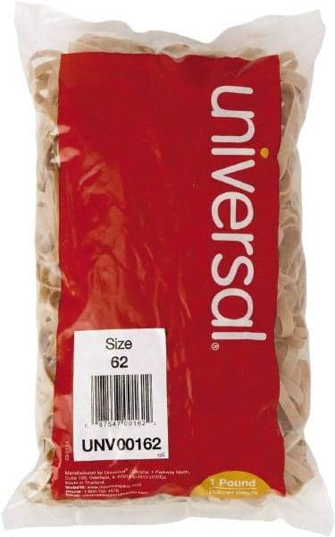 UNIVERSAL - 2-1/2" Circumference, 1/4" Wide, Standard Office Rubber Band Strapping - 490 Pieces - USA Tool & Supply