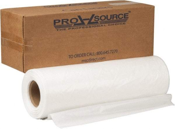 PRO-SOURCE - 1.8 mil Thick, Heavy-Duty Trash Bags - Hexene Resins, Roll Dispenser, 38" Wide x 63" High, Clear - USA Tool & Supply