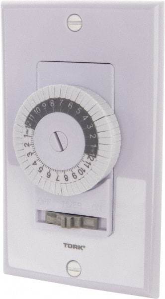 TORK nsi - 30 min Indoor Analog Spring-wound Mechanical Timer - 24 On/Off per wk, 125 VAC, 60 Hz, 2,500 Watts, 48 Modes - USA Tool & Supply