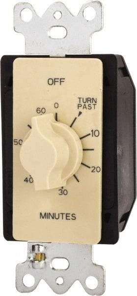 TORK nsi - 0 min to 60 min Indoor Analog Spring-wound Mechanical Timer - 125/250/277 VAC, 50/60 Hz, 2,500 Watts, 24 Modes - USA Tool & Supply