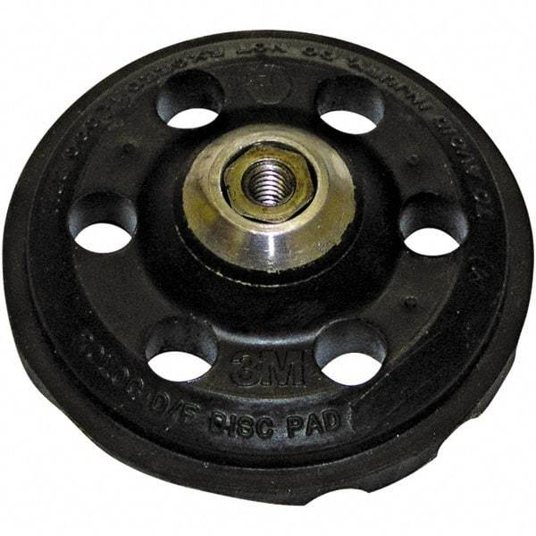 3M - 3" Diam Disc Backing Pad - 1/4" Shank Diam, Hard Density, 12,000 RPM, Roloc TS Compatible - USA Tool & Supply