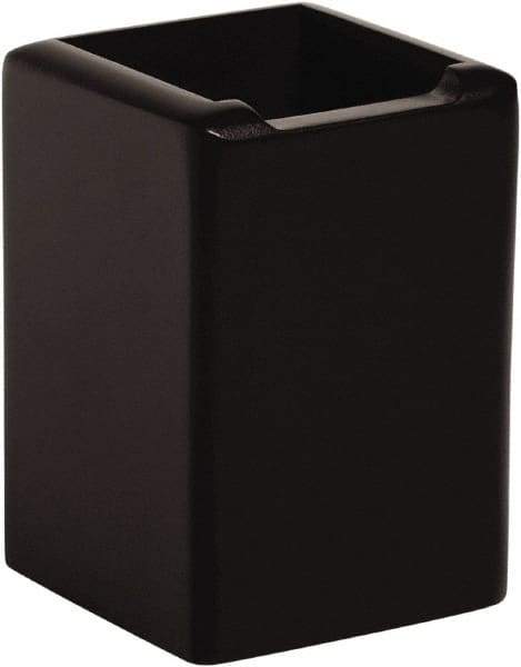 Rolodex - Black Pencil Holder - Wood, MDF, Laminate - USA Tool & Supply