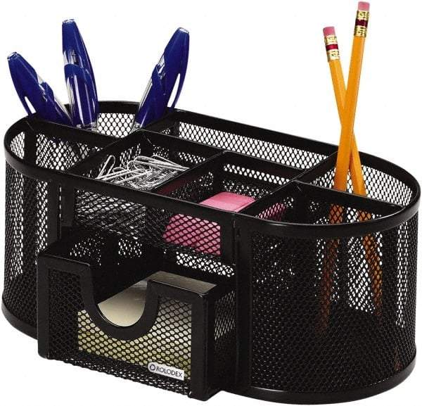 Rolodex - Black Desk Top Organizer - Mesh Metal - USA Tool & Supply
