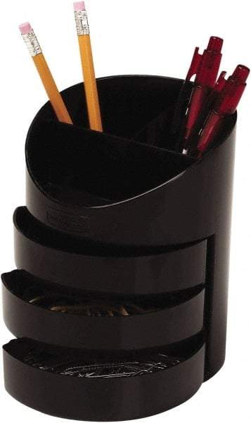 Rubbermaid - Black Desk Top Organizer - Plastic - USA Tool & Supply