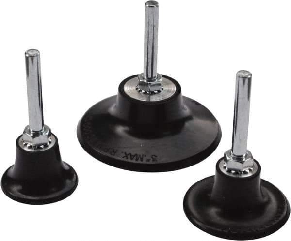 Value Collection - 1-1/2" Diam Quick-Change Type R Disc Backing Pad - 1/4" Shank Diam, Medium Density, 30,000 RPM, Roloc TR Compatible - USA Tool & Supply