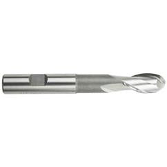 1/2" Dia. - 4" OAL; HSS-TiN - Ball Nose Extension SE EM - 2 FL - USA Tool & Supply