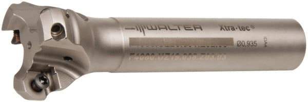 Walter - 3/4" Cut Diam, 8mm Max Depth of Cut, 3/4" Shank Diam, 8" OAL, Indexable Square Shoulder End Mill - AD.T 0803.. Inserts, Cylindrical Shank, 90° Lead Angle - USA Tool & Supply