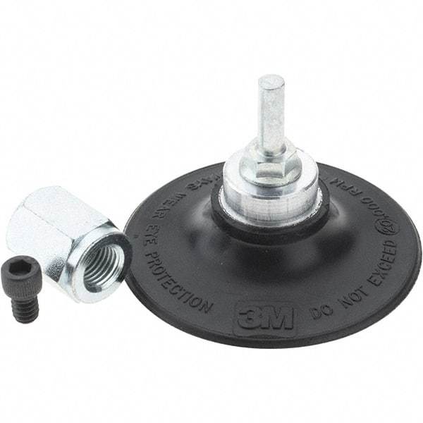 Value Collection - 3" Diam 3M ROLOC Disc Backing Pad - Hard Density, 20,000 RPM, Roloc TR Compatible - USA Tool & Supply