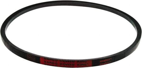 Bando - Section A, 1/2" Wide, 102" Outside Length, V-Belt - Black, Power King, No. A100 - USA Tool & Supply
