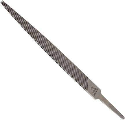 Anglo American - 8" Long, Bastard Cut, Warding American-Pattern File - Double Cut, 0.1" Overall Thickness, Tang - USA Tool & Supply