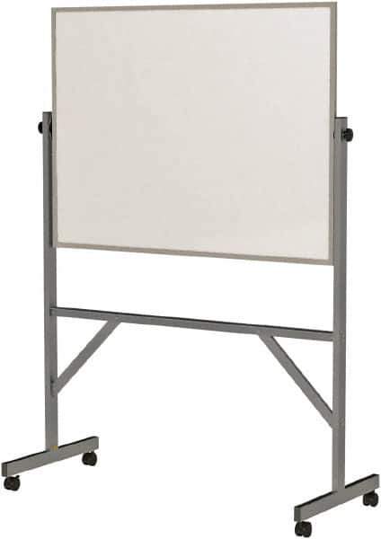 Ghent - 72" High x 53" Wide Reversible Dry Erase Board - Acrylate, 20" Deep, Includes Eraser & 4 Markers - USA Tool & Supply