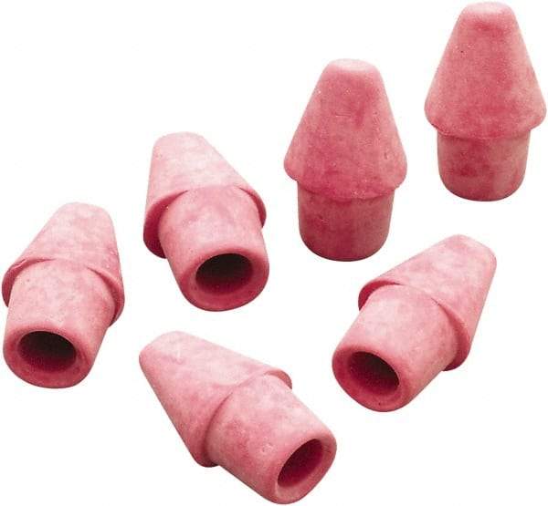 Paper Mate - Arrow Rubber Pencil Top Erasers - Pink - USA Tool & Supply