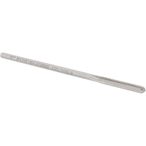 Alvord Polk - #30 Cobalt 4 Flute Chucking Reamer - Straight Flute, 0.119" Straight Shank, 7/8" Flute Length, 3-1/2" OAL - USA Tool & Supply