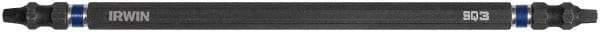 Irwin - #2 x #3" Square Size D/E Square Recess Screwdriver Bit - 1/4" Hex Drive, 6" OAL - USA Tool & Supply