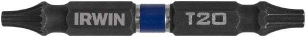 Irwin - T15 x T20 D/E Torx Screwdriver Bit - 1/4" Hex Drive, 2-3/8" OAL - USA Tool & Supply