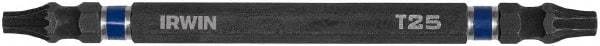 Irwin - T20 x T25 D/E Torx Screwdriver Bit - 1/4" Hex Drive, 4" OAL - USA Tool & Supply