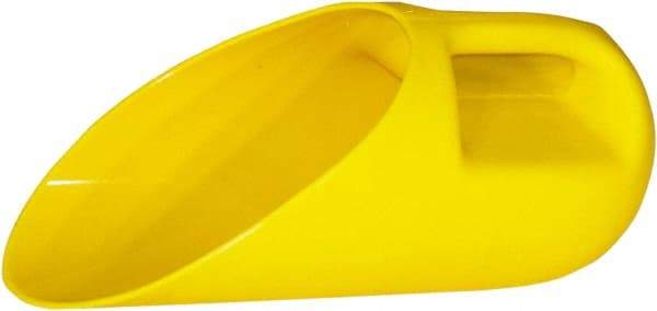 Trynex - 80 oz Yellow Plastic Round Bottom Scoop - 7" Wide x 7" Deep Bowl, 5" Handle Length, 14-1/2" OAL - USA Tool & Supply