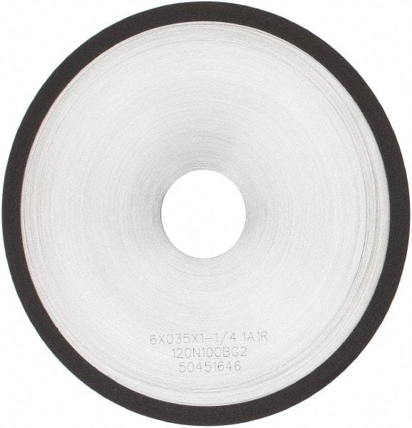 Tru-Maxx - 6" 120 Grit Diamond Cutoff Wheel - 0.035" Thick, 1-1/4" Arbor, Use with Angle Grinders - USA Tool & Supply
