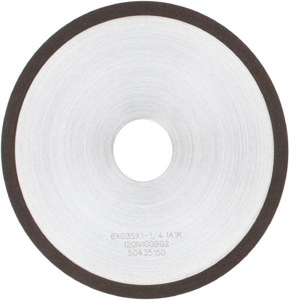Tru-Maxx - 6" 120 Grit Diamond Cutoff Wheel - 0.035" Thick, 1-1/4" Arbor, Use with Angle Grinders - USA Tool & Supply